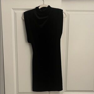 Sleeveless Black Mock Neck Dress - Classic Women's Dress